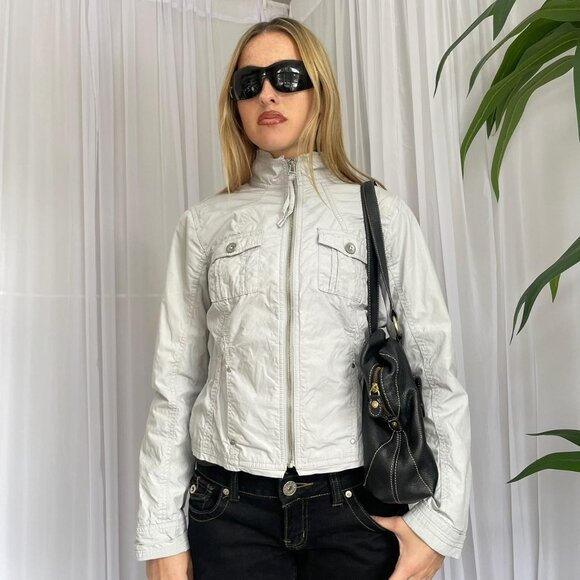 Mexx 90'S Lightweight Grey cargo Jacket - Picture 2 of 7